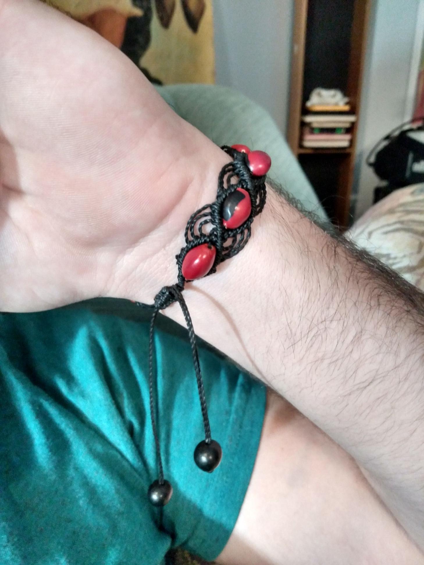Peonia and yute adjustsble bracelet